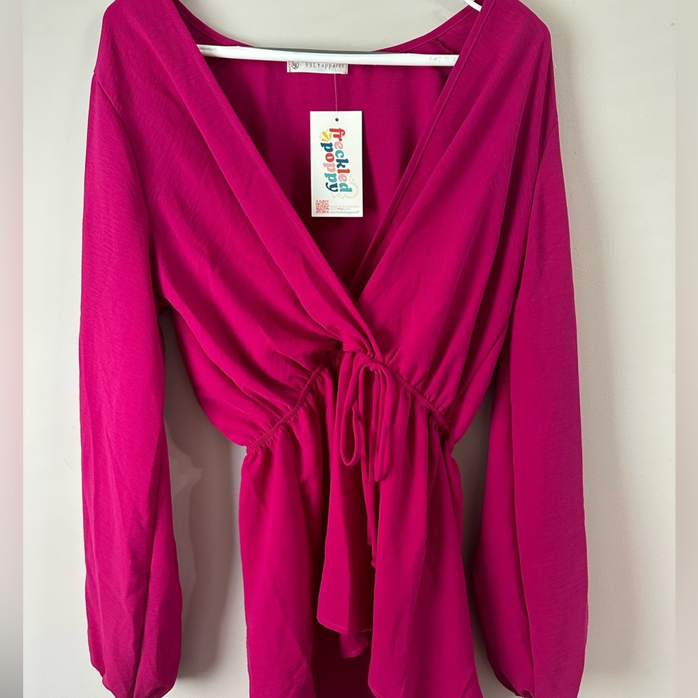 FSL + Apparel M Magenta Top NWT
